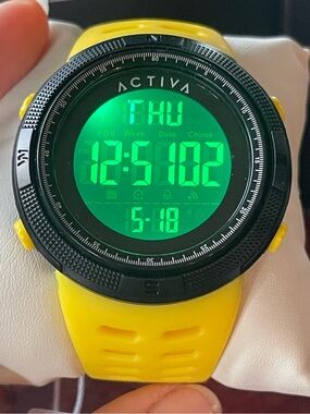 Activa X Invicta DIGITAL ESSENTIALS Digital Men's Watch - 50mm. Yellow 1915-001